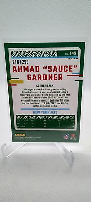 2023 Donruss Optic #149 Ahmad "Sauce" Gardner Aqua Prizm /299