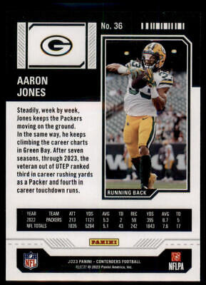 2023 Panini Contenders #36 Aaron Jones Mojo Choice