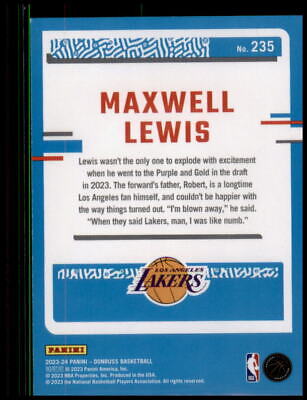 2023-24 Donruss #235 Maxwell Lewis Choice Silver Rated Rookie