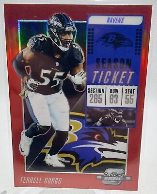 2018 Panini Contenders Optic #82 Terrell Suggs Red #/199