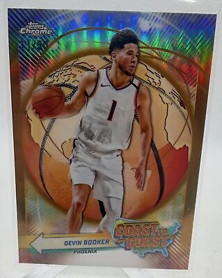 2023-24 Topps Chrome #CC-15 Devin Booker Coast to Coast Gold Refractors #/50