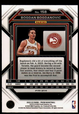 2022-23 Panini Prizm #158 Bogdan Bogdanovic Prizms Red Ice