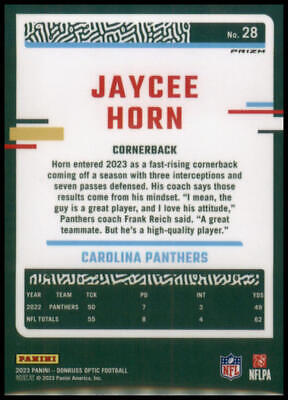 2023 Donruss Optic #28 Jaycee Horn Holo