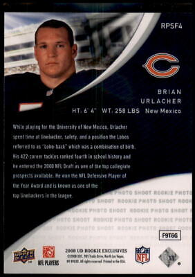 2008 Upper Deck Rookie Exclusives  Brian Urlacher Rookie Photo Shoot Flashbacks