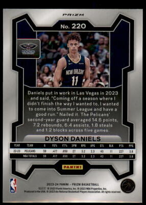 2023-24 Panini Prizm #220 Dyson Daniels Prizms Red White and Blue