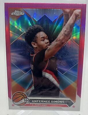 2023-24 Topps Chrome #143 Anfernee Simons Pink Refractors