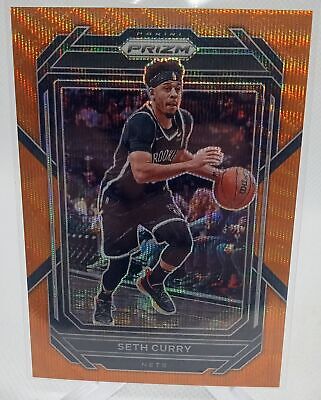 2022-23 Panini Prizm #19 Seth Curry Prizms Orange Wave #/60