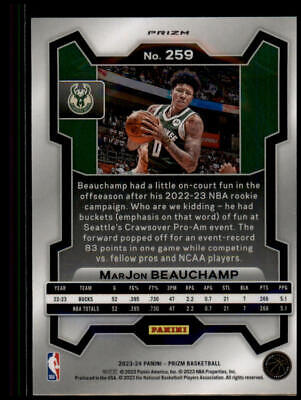 2023-24 Panini Prizm #259 MarJon Beauchamp Prizms Red Ice