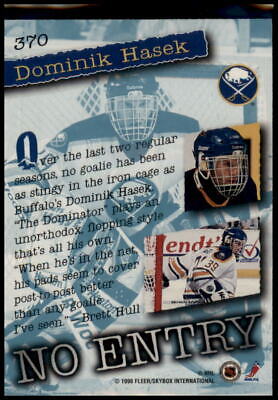 1995-96 Ultra Extra No Entry #370 Dominik Hasek