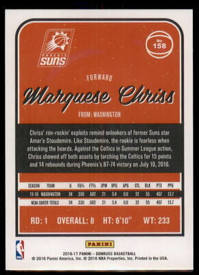 2016-17 Donruss #158 Marquese Chriss Rookie