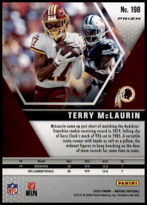 2020 Panini Mosaic #198 Terry McLaurin Prizm Reactive Orange