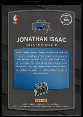 2017-18 Donruss Optic #195 Jonathan Isaac Rated Rookie Shock