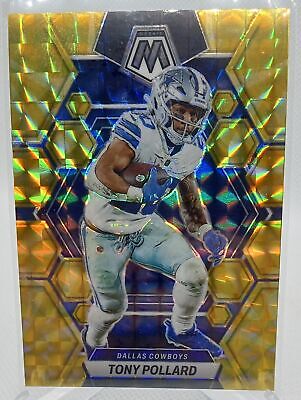 2023 Panini Mosaic #56 Tony Pollard Reactive Yellow Mosaic