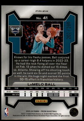 2023-24 Panini Prizm #41 LaMelo Ball Prizms Red #/299