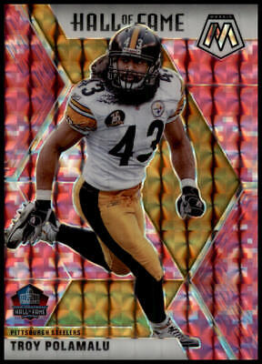 2020 Panini Mosaic #281 Troy Polamalu Prizm Camo Pink