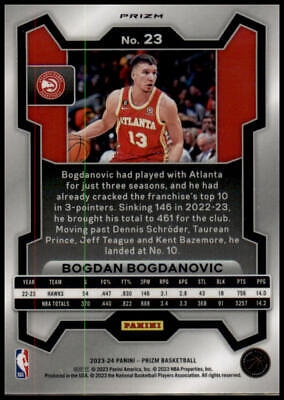 2023-24 Panini Prizm #23 Bogdan Bogdanovic Prizms Ruby Wave