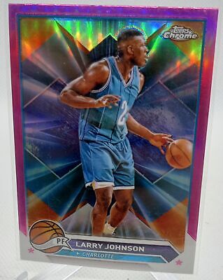 2023-24 Topps Chrome #32 Larry Johnson Pink Refractors