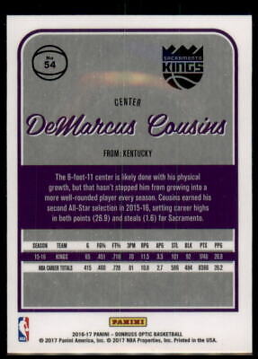 2016-17 Donruss Optic #54 DeMarcus Cousins 1st Year Optic