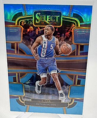 2023-24 Panini Select #49 De'Aaron Fox Light Blue Prizms #/299