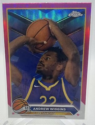 2023-24 Topps Chrome #28 Andrew Wiggins Pink Refractors