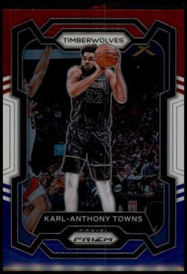 2023-24 Panini Prizm #78 Karl-Anthony Towns Prizms Red White and Blue