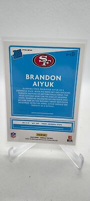 2020 Donruss #P-319 Brandon Aiyuk Optic Preview Red and Green Prizm Rated Rookie