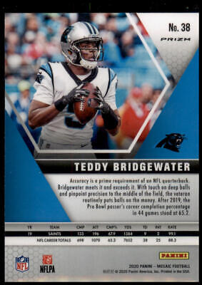 2020 Panini Mosaic #38 Teddy Bridgewater Prizm Red Hobby Exclusive Rare