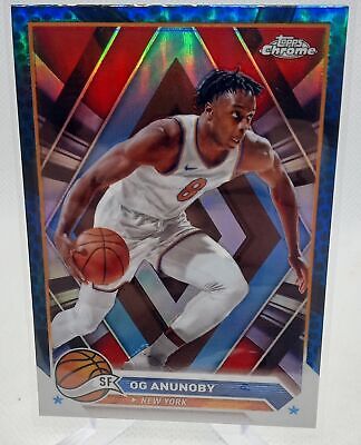 2023-24 Topps Chrome #123 OG Anunoby Blue Basketball Refractors