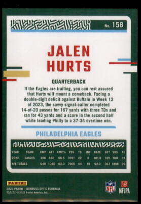 2023 Donruss Optic #158 Jalen Hurts