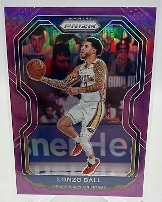 2020-21 Panini Prizm #224 Lonzo Ball Purple Prizms #/99