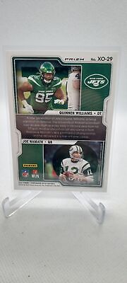 2021 Panini Contenders Optic #XO-29 Joe Namath Quinnen Williams Xs & Os Blue /99