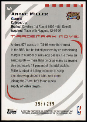 2006-07 Topps Trademark Moves #66 Andre Miller Foil #/299