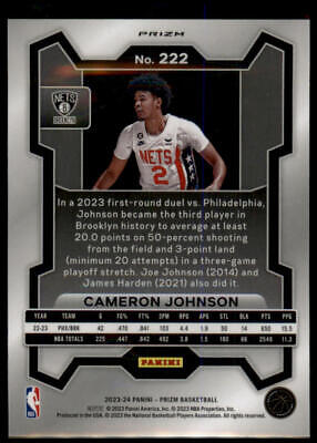 2023-24 Panini Prizm #222 Cameron Johnson Prizms Red White and Blue