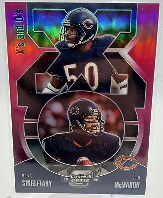 2020 Panini Contenders Optic #30 Jim McMahon Mike Singletary Xs and Os Pink #/75