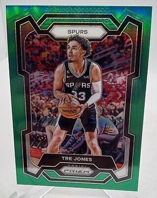 2023-24 Panini Prizm #232 Tre Jones Prizms Green