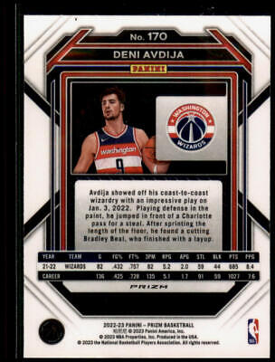 2022-23 Panini Prizm #170 Deni Avdija Prizms Red Ice