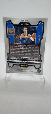 2023-24 Panini Prizm #280 Donte DiVincenzo Prizms Blue Sparkle #/144