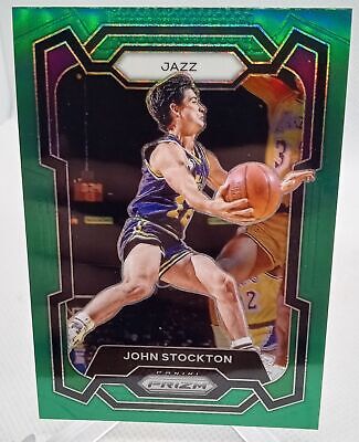 2023-24 Panini Prizm #198 John Stockton Prizms Green