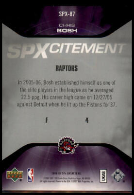 2006-07 SPx #SPX-87 Chris Bosh SPXcitement #/2999