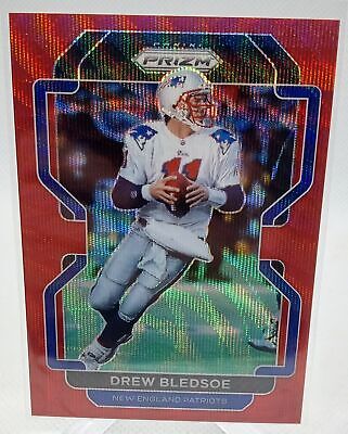 2021 Panini Prizm #102 Drew Bledsoe Red Wave #/149