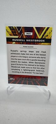 2023-24 Topps Chrome Russell Westbrook Power Boosters Refractor Blue Basketball