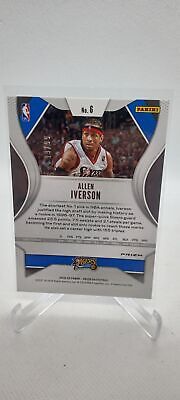 2019-20 Panini Prizm #6 Allen Iverson Prizms Blue Ice #/99 LP 1/1