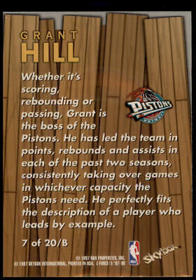 1997-98 SkyBox Z-Force #7 /B Grant Hill Boss