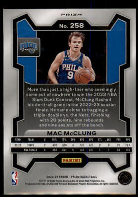 2023-24 Panini Prizm #258 Mac McClung Prizms Red White and Blue