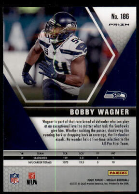 2020 Panini Mosaic #186 Bobby Wagner Prizm Reactive Gold