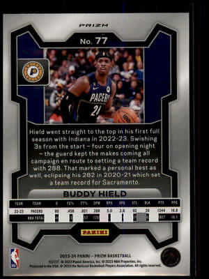 2023-24 Panini Prizm #77 Buddy Hield Prizms Red White and Blue