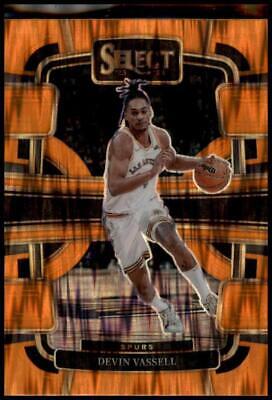 2023-24 Panini Select #48 Devin Vassell Orange Flash Prizms