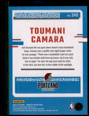 2023-24 Donruss #245 Toumani Camara Choice Silver Rated Rookie