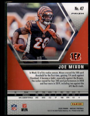 2020 Panini Mosaic #47 Joe Mixon Prizm Red Red Hobby Exclusive Rare