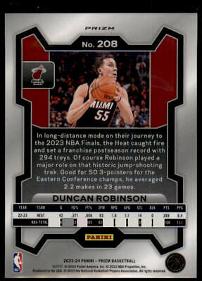 2023-24 Panini Prizm #208 Duncan Robinson Prizms Red Ice